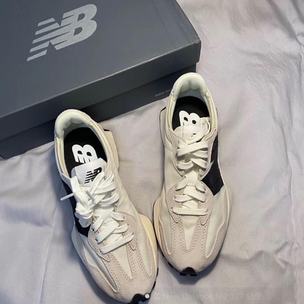 New Balance 327 Sea Salt Black（GS) Kids' - GS327FE